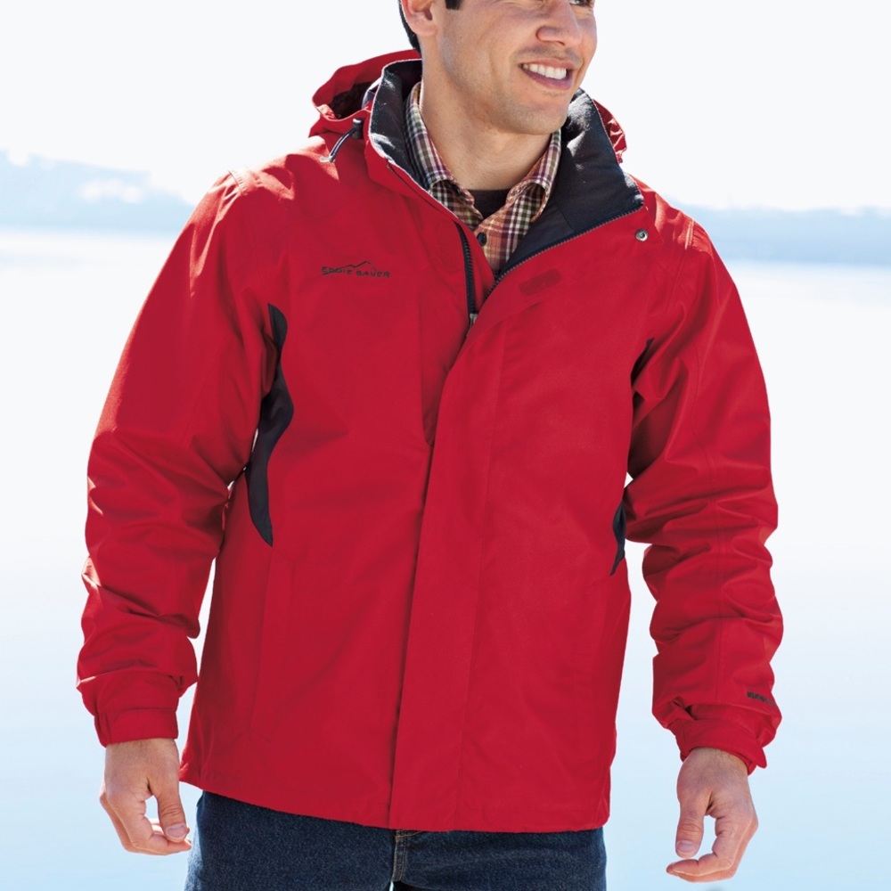 NWT Eddie Bauer Rain Jacket in Red